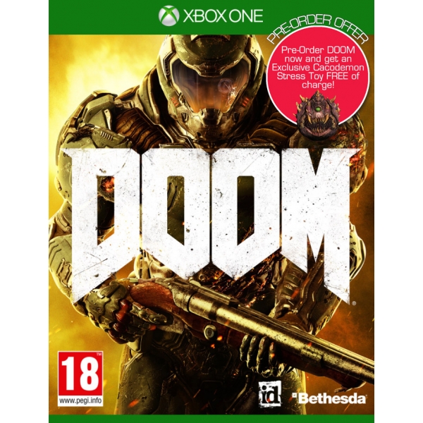 Doom Xbox One Game + Cacodemon Stress Toy (Inc Demon Multiplayer Pack DLC) Doom Xbox One Game + Cacodemon Stress Toy (Inc Demon Multiplayer Pack DLC)